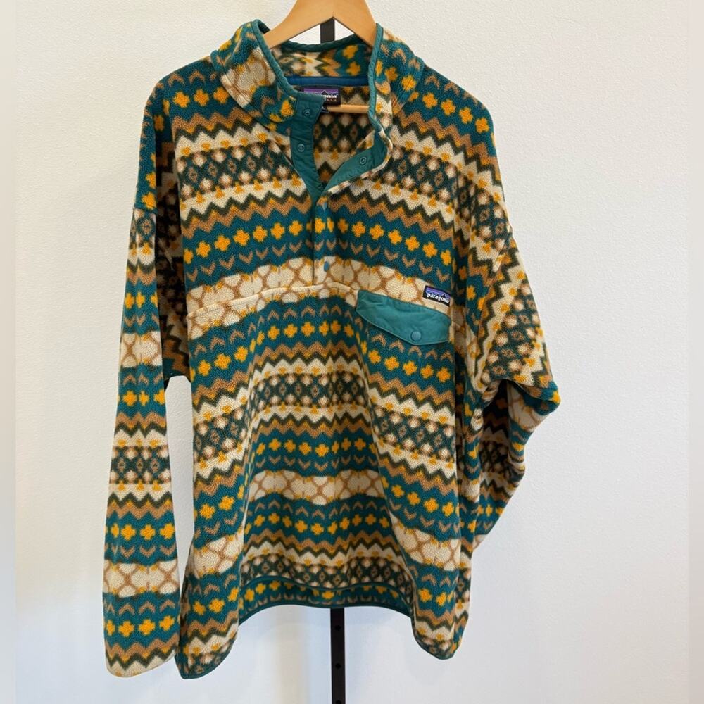 Patagonia Synchilla Fleece in Cliff Arbor Green Mens XXL Gorpcore Outdoor Hike - Picture 1 of 8